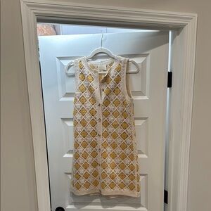 Sleeveless Crochet dress with Diamond Pattern